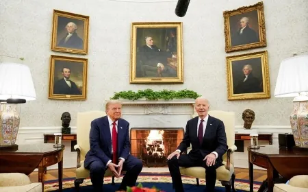 ترامب يعود إلى البيت الأبيض كرئيس منتخب ويجتمع مع بايدن