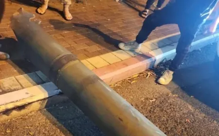 بقايا صاروخ اعتراضي سقط في مدينة الكرمل جنوب حيفا