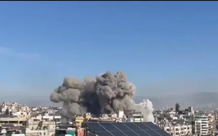 بالفيديو - لحظة سقوط الصاروخ في حارة حريك