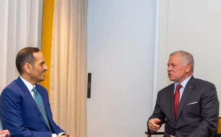 لقاء بين ملك الاردن ووزير الخارجية القطرية... وهذا ما جرى عرضه