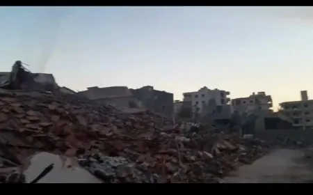 بالفيديو ـ مشاهد من آثار الدمار في الحدث مُقابل مستشفى السان جورج