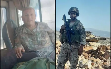 شــهداء الجيش اللبناني الذين سقطوا إثر الاستهداف الإسرائيلي المباشر لمركز الجيش اللبناني في بلدة الماريا-حاصبيا.