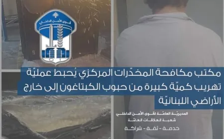 مكتب مكافحة المخدّرات المركزي يُحبط عمليّة تهريب كميّة كبيرة من حبوب الكبتاغون إلى خارج الأراضي اللبنانيّة