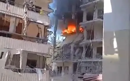 بالفيديو: الغارة المعادية التي استهدفت منطقة الكفاءات قبل قليل