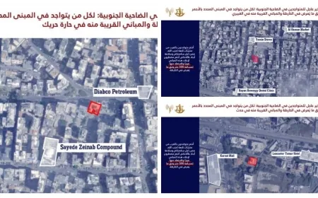 تحذير جديد للسكان المتواجدين في منطقة الضاحية الجنوبية