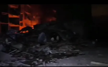 بالفيدو _مشهد الدمـار جراء الغـارة الإسـرائيلية على دوار الكفاءات في الضاحية الجنوبية