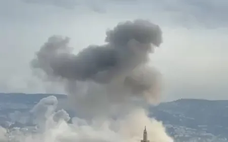 بالفيديو ـ احدى الغـارات  الأخيرة استهدفت محيط الغبيري المشرفية