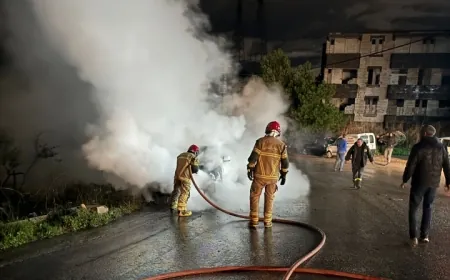 إخماد حريق داخل سيارة في عرمون