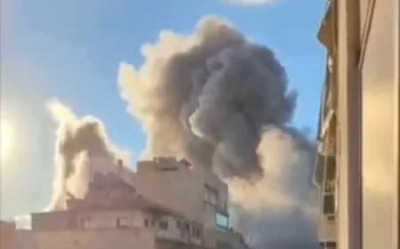 بالفيديو - غارة على الشياح خلف بيروت مول لم تكن ضمن التحذيرات