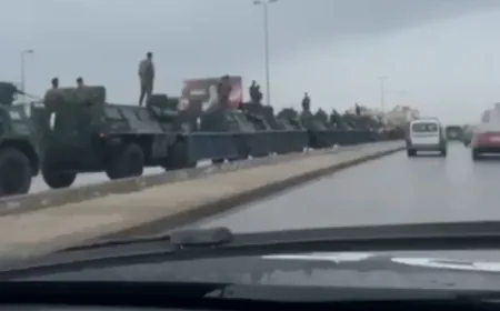 بالفيديو -آليات الجيش اللبناني تتجه نحو الجنوب