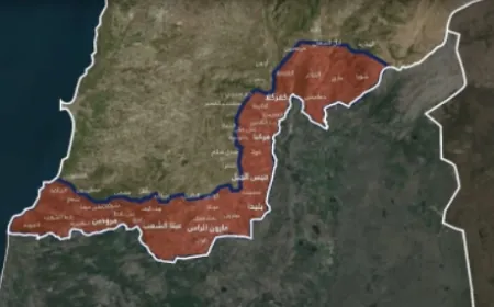 الجيش الإسرائيلي نشر خريطة بتوضح الأماكن اللي قواته العسكرية لا يزال فيها، والحركة نحوها ممنوعة.