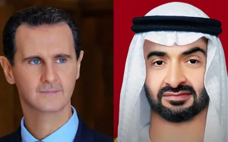الأسد يبحث مع رئيس الإمارات التطورات الأخيرة في سوريا