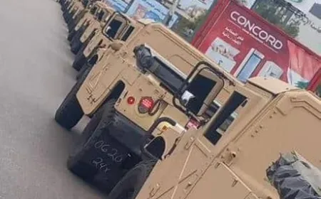 قافلة عسكرية كبيرة من الجيش اللبناني في خلدة في طريقها الى الجنوب