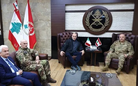 قائد الجيش التقى وزير الدفاع الإيطالي وبحثا في سبل تعزيز علاقات التعاون