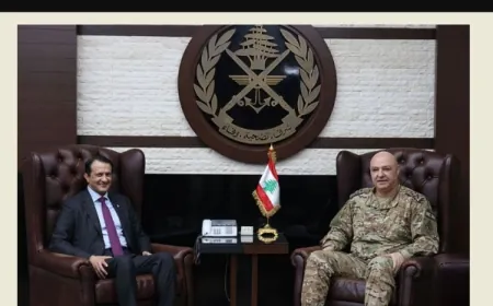 سفير قطر بعد لقائه قائد الجيش أكد استمرار الدعم القطري للبنان والجيش