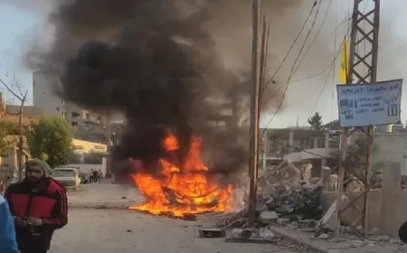 الجيش الإسرائيلي: استهداف سيارة محمّلة بوسائل قتالية في جنوب لبنان