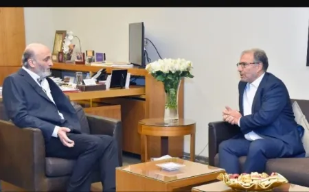 جعجع بحث في المستجدات مع سميرعساف