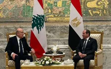 السيسي استقبل ميقاتي في القاهرة