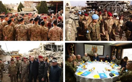 استقبل قائد الجيش العماد جوزاف عون في قيادة لواء المشاة السابع في ثكنة فرنسوا الحاج - مرجعيون رئيس الحكومة نجيب ميقاتي