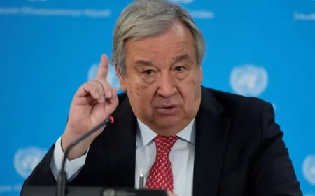 غوتيريش: الغارات الإسرائيلية على اليمن تثير القلق