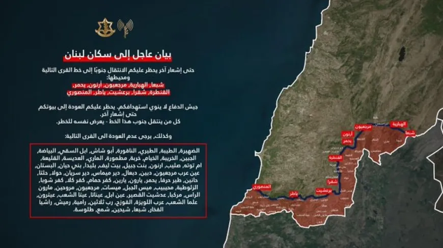 أدرعي: يحظّر عليكم الانتقال جنوبًا!