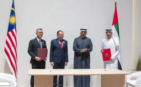 الإمارات وماليزيا توقعان اتفاقية شراكة اقتصادية شاملة