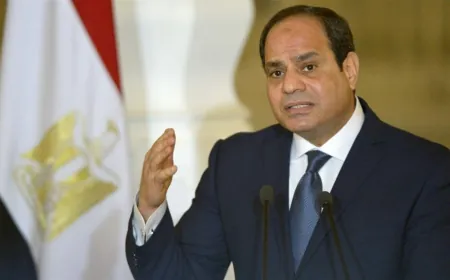 السيسي يرحب باتفاق وقف إطلاق النار في قطاع غزة