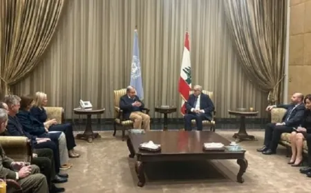 الامين العام للامم المتحدة انطونيو غوتيريش في بيروت لتهنئة الرئيس عون