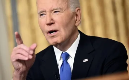 كلمة لبايدن بشأن بدء تنفيذ اتفاق غزة وتبادل الأسرى