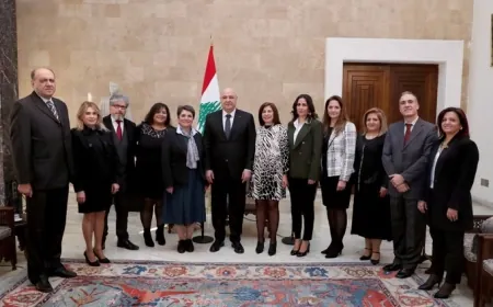 الرئيس عون استقبل وفد ثانوية راهبات القلبين الأقدسين