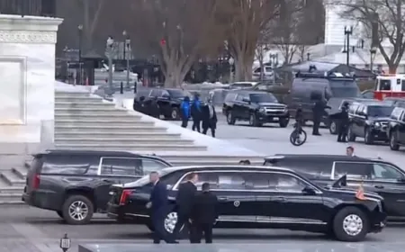 وصول ترمب وبايدن إلى مبنى الكابيتول لبدء مراسم التنصيب