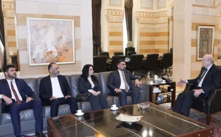 ميقاتي يستقبل وفدًا من اللجنة العراقية للإشراف على تقديم مساعدات عاجلة للشعب اللبناني