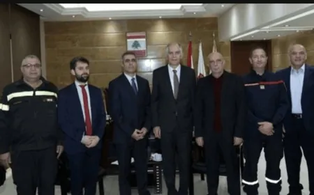 المدير العام للدفاع المدني بالتكليف استقبل السفير الفرنسي