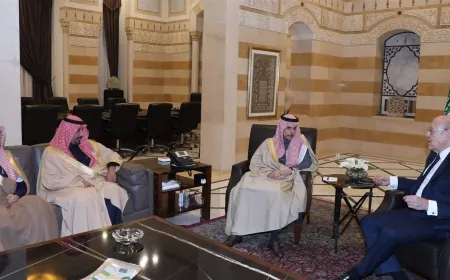 بالصور- بن فرحان يلتقي ميقاتي في السراي