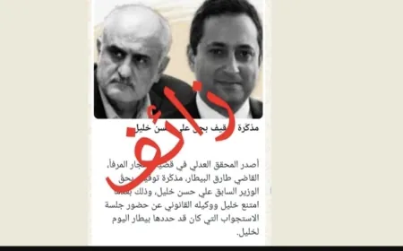 خبر اصدار القاضي بيطار مذكرة توقيف بحق علي حسن خليل(زائف)