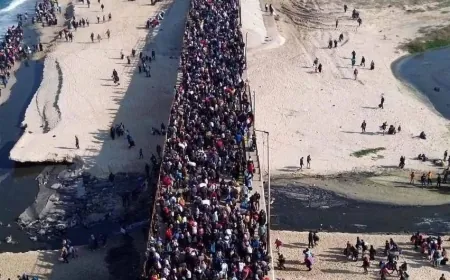 استمرار عودة حشود من النازحين الفلسطينيين إلى ديارهم شمال قطاع_غزة