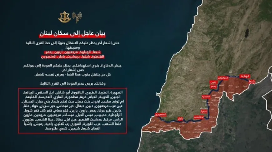 أدرعي: نطالبكم بالانتظار... ولا تسمحوا لحزب الله باستغلالكم