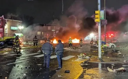 ارتفاع حصيلة تحطم طائرة في فيلادلفيا إلى 7 قتلى و19 مصاباً
