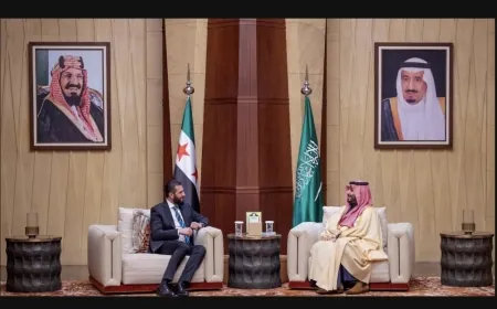 لقاء سعوديّ سوريّ… والشرع: ناقشْنا خططًا مستقبليةً موسَّعة في مجالاتِ الطاقةِ والتقانة والتعليمِ والصحة