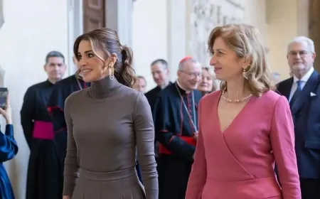 الملكة رانيا برفقة سيّدة إيطاليا الأولى في روما