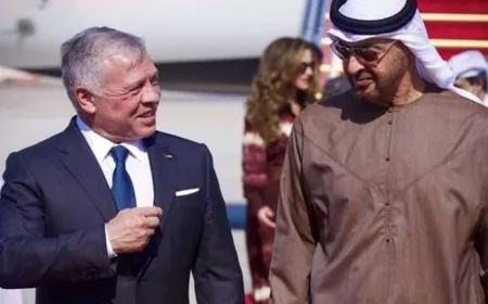 ملك الأردن ورئيس الإمارات يبحثان هاتفياً المستجدات بالمنطقة