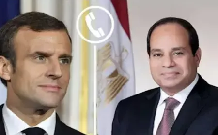 السيسي يؤكد في اتصال هاتفي مع ماكرون أن المجتمع الدولي يجب أن يتحمل مسؤوليته في دعم تنفيذ حل الدولتين