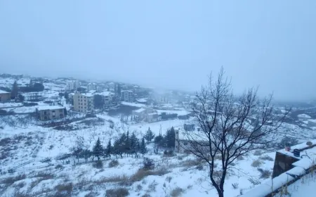 ثلوج اهدن وصلت الى 30 سنتمترًا
