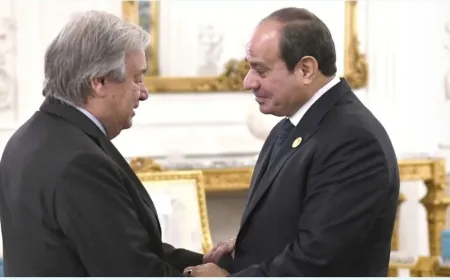 السيسي وغوتيريش: تأكيد على دعم الأونروا ورفض التهجير