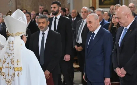 قداس مارمارون في بيروت بحضور الرؤساء الثلاثة... الراعي: جميع الوزراء واعدون