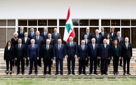 الصورة التذكارية للحكومة في قصر بعبدا