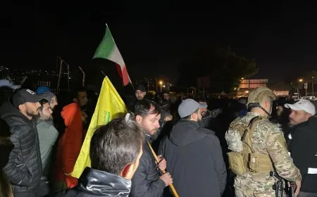 إشكال على طريق المطار وجريـح  من المعتصمين