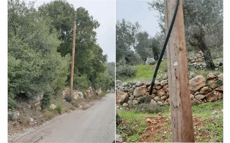 سرقة وتقطيع خطوط الهاتف على طريق المحتقرة - دير المخلص...