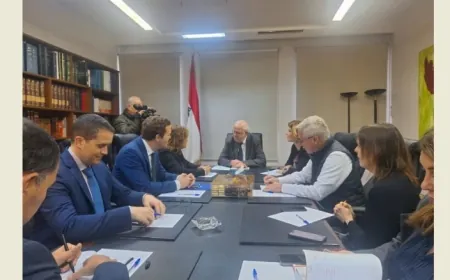 نصار استقبل وفداً من أعضاء البرلمان الأوروبي