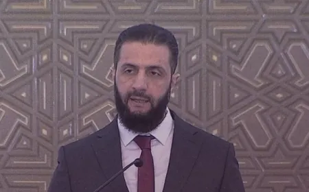 الرئيس السوري أحمد الشرع يفتتح مؤتمر الحوار الوطني في قصر الشعب بدمشق